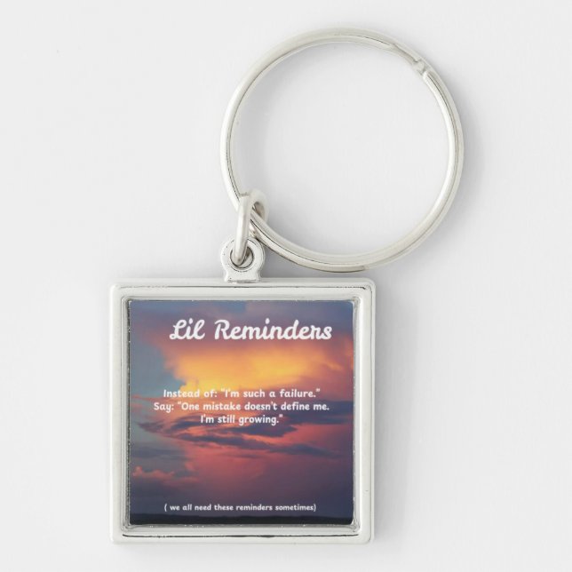 Sunset Lil Reminders Therapist Gift  Keychain (Front)