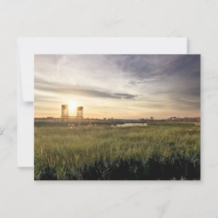 Sunset Lincoln Park West Hackensack River Bridge Postcard