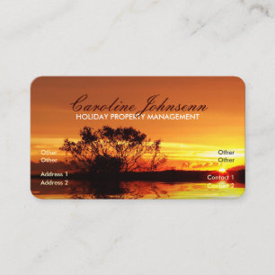 Sunset Liquid Nature Business Card