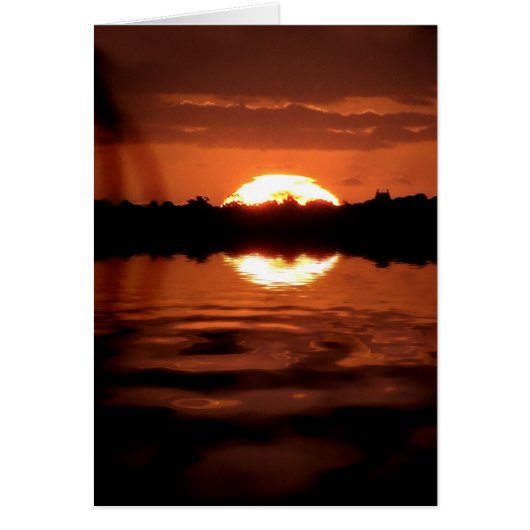 Sunset Liquid Silhouette Card (Front)