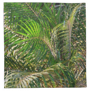 Sunset Lit Palm Fronds Tropical Cloth Napkin
