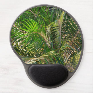 Sunset Lit Palm Fronds Tropical Gel Mouse Pad