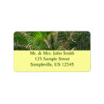 Sunset Lit Palm Fronds Tropical Label