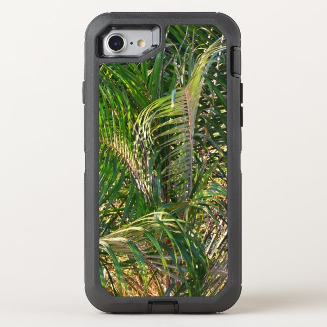 Sunset Lit Palm Fronds Tropical Otterbox iPhone Case (Back)