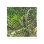 Sunset Lit Palm Fronds Tropical Paper Napkins