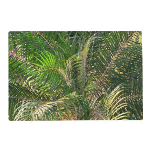 Sunset Lit Palm Fronds Tropical Placemat