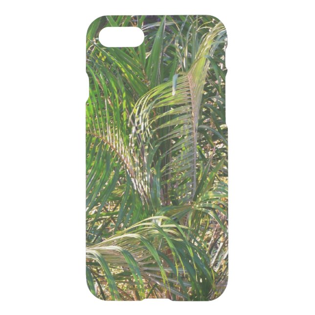 Sunset Lit Palm Fronds Tropical Uncommon iPhone Case (Back)