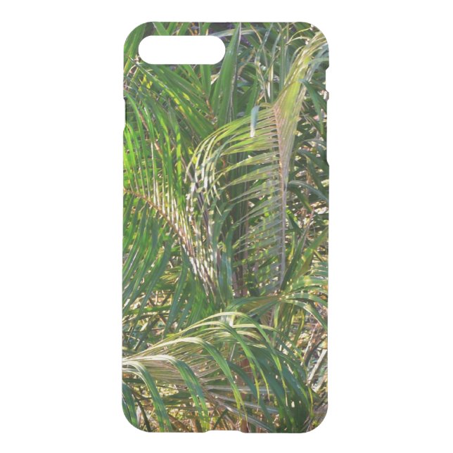 Sunset Lit Palm Fronds Tropical Uncommon iPhone Case (Back)
