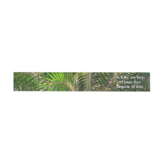 Sunset Lit Palm Fronds Tropical Wrap Around Label