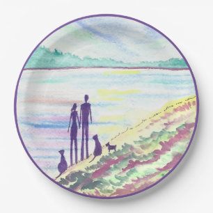Sunset Love Paper Plates