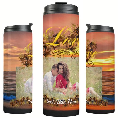 Sunset Love Photo 1577 Thermal Tumbler