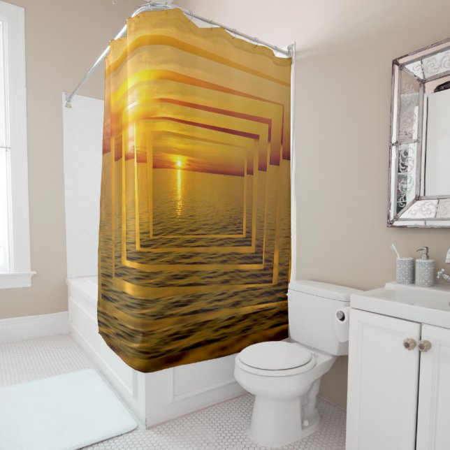 Sunset Madness Shower Curtain (In Situ)