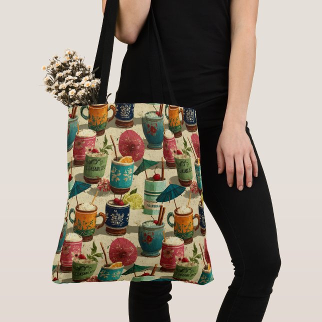 Sunset Mai Tais Tote Bag (Close Up)