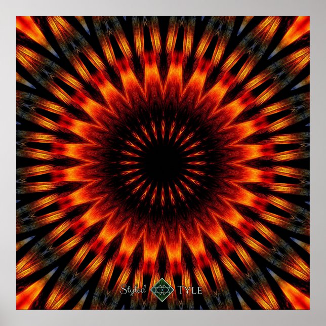 Sunset Mandala Poster (Front)