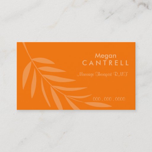 Customizable Sunset Massage Therapist Biz Card Business Card Template