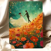 Sunset Meadow Dance Wedding Invitation