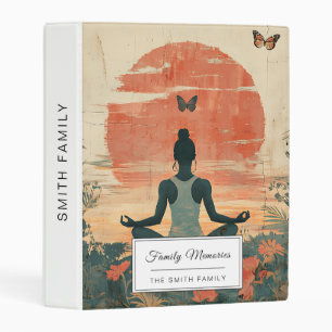 Sunset Meadow Meditation with Butterflies (5) Mini Binder