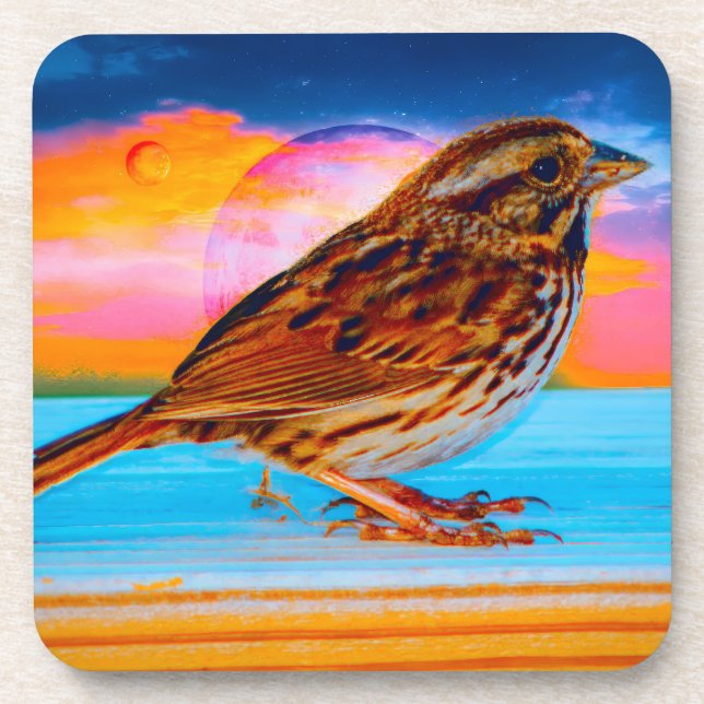 Sunset Melody Beverage Coaster (Front)