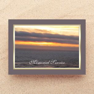 Sunset Memorial Service Invitation Announcement