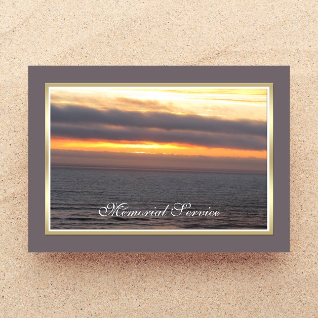 Sunset Memorial Service Invitation Announcement (Creator Uploaded)