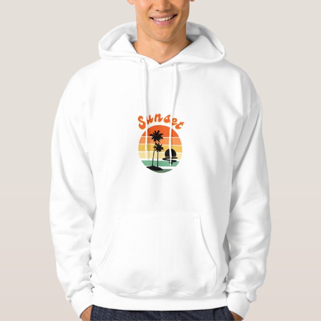 Sunset Men's Hoodies Design (Front)