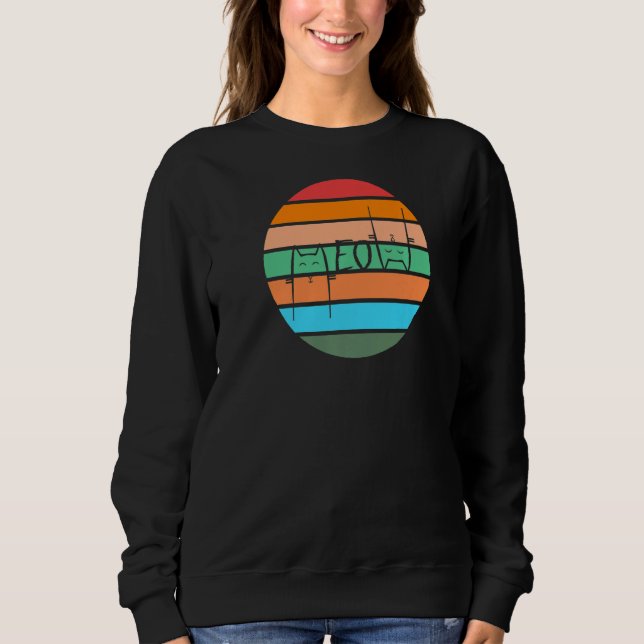 Sunset Meow Cat Sweatshirt (Front)