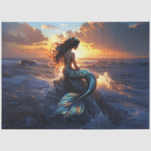 Sunset Mermaid Decoupage Tissue Paper