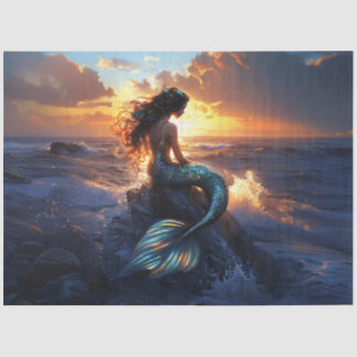 Sunset Mermaid Decoupage Tissue Paper