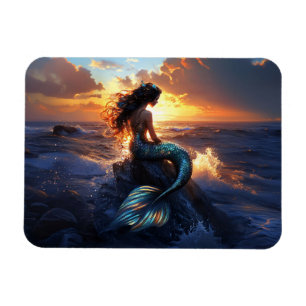 Sunset Mermaid Flexible Magnet