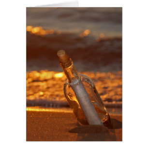 sunset message in a bottle cards