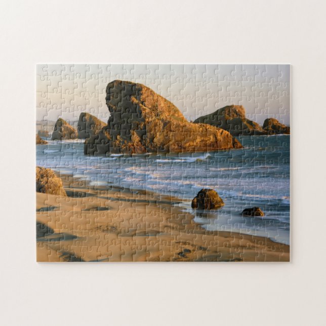 Sunset, Meyers Beach, Oregon, USA Jigsaw Puzzle (Horizontal)