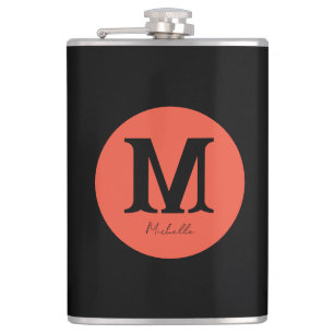 Sunset Minimal Monogram Flask