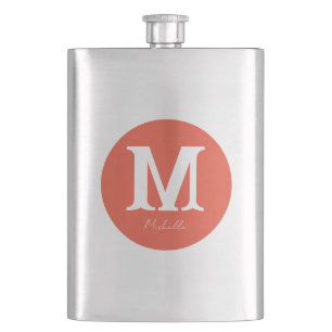 Sunset Minimal Monogram Flask