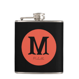 Sunset Minimal Monogram Flask