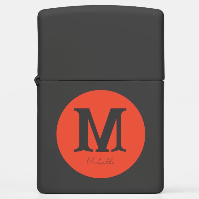 Sunset Minimal Monogram Zippo Lighter (Front)