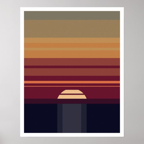 Sunset Minimalist Art Poster