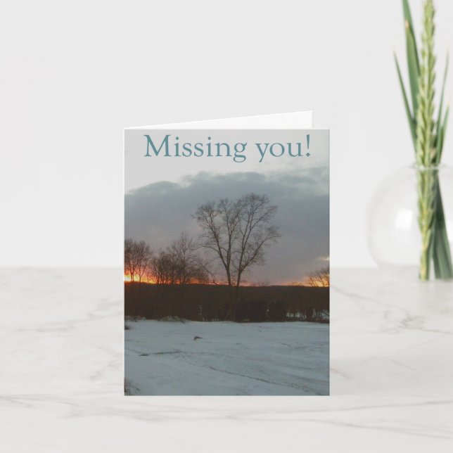 Sunset Missing You Card (Front)