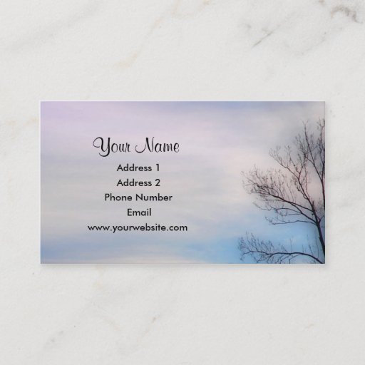 Customizable Sunset Mist Business Cards