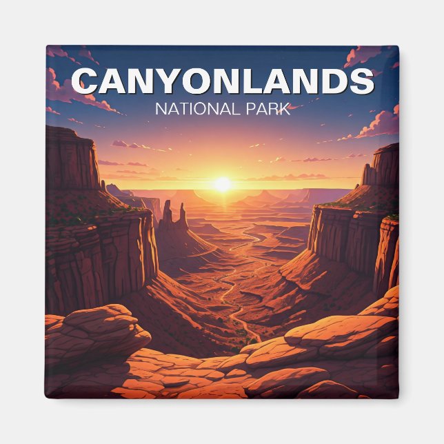 Sunset Moab Utah Canyonlands National Park Magnet (Front)