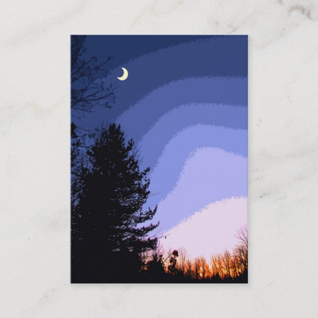Sunset Moon ATC Business Card (Front)