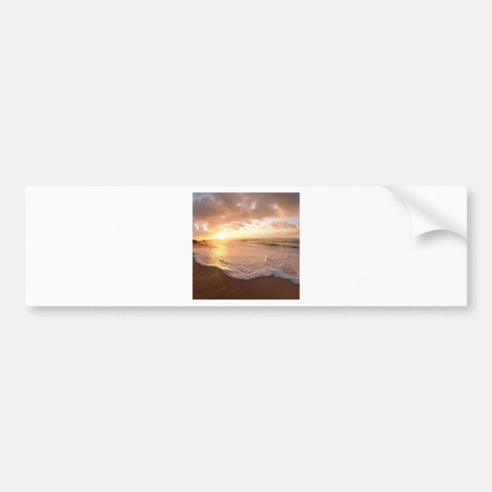 Sunset Moorea Island Polynesia Bumper Stickers