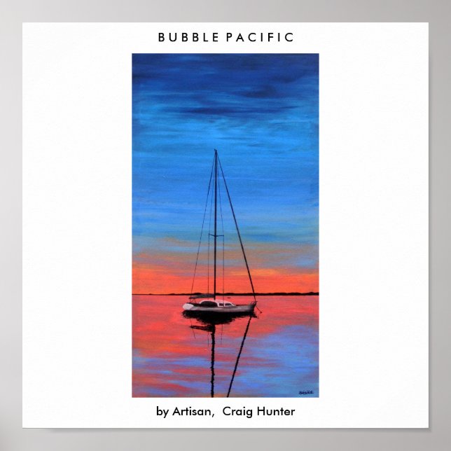 Sunset Mooring Poster (Front)