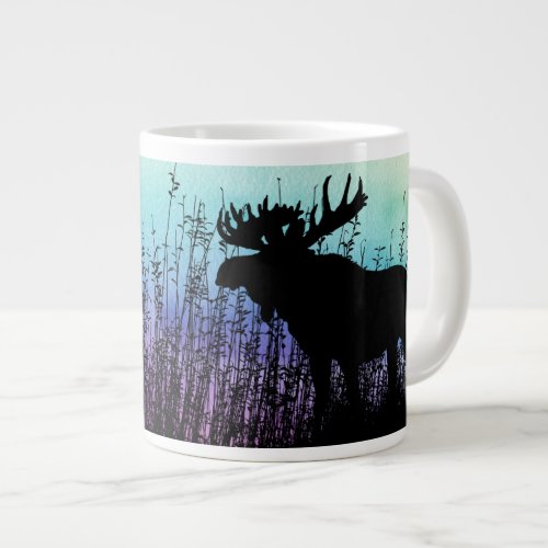 Sunset Moose Silhouette Jumbo Mug 