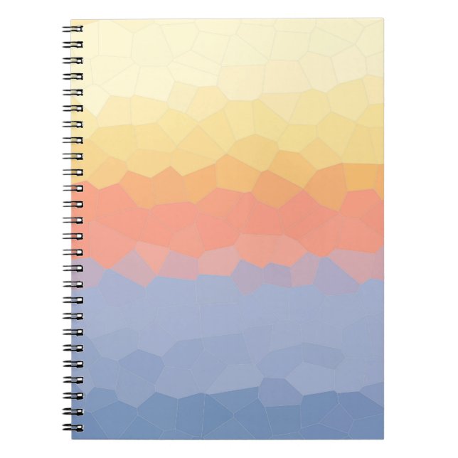 Sunset Mosaic Gradient Abstract Art Notebook (Front)