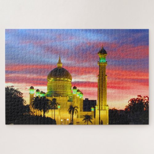 sunset mosque jigsaw puzzle
