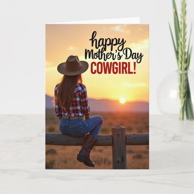 Sunset Mother Illustration Card (Front)