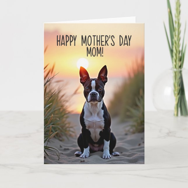 Sunset Mothers Day Dog Card (Front)