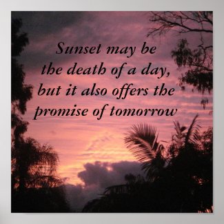 Sunset Motivational Poster print