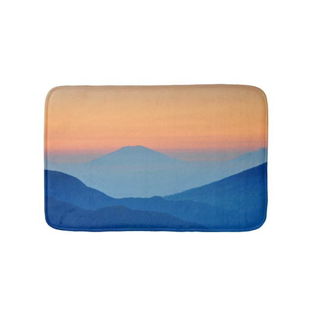 Sunset Mountain Abstract Landscape Bathroom Mat (Front)