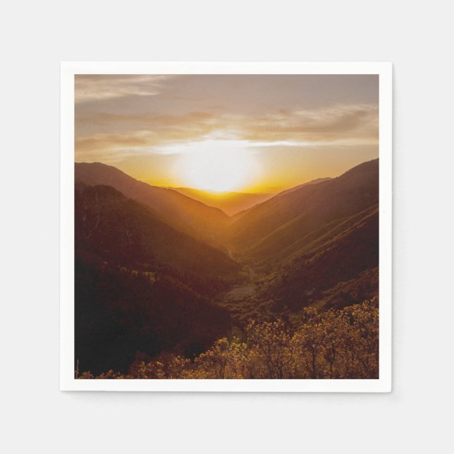 Sunset Mountain Napkins (Front)